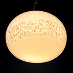 Classic beige murano pendant lamp Vetri Murano Italy 1970s Italian mid-century modern lighting