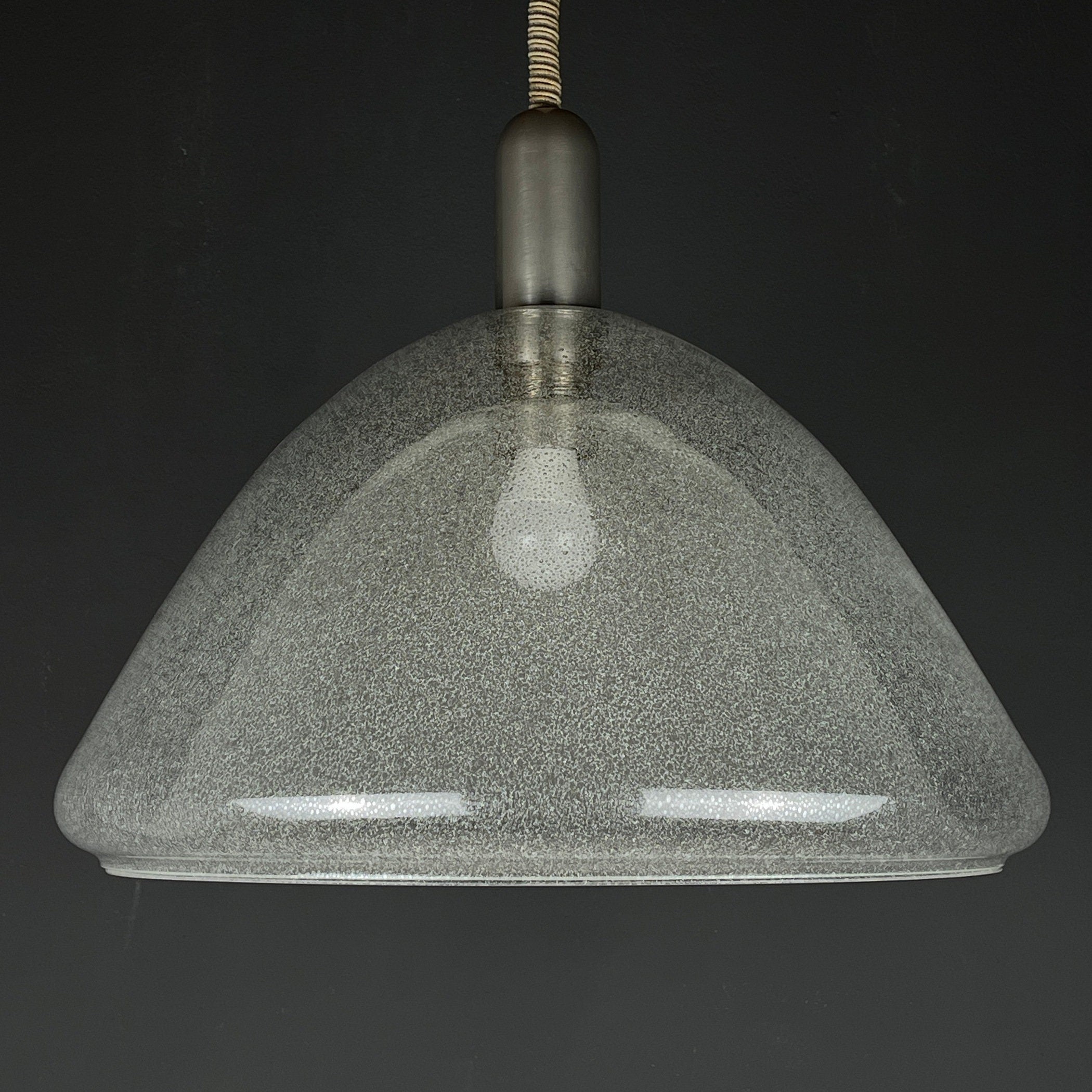 Carlo Nason Murano Glass Pendant Lamp - Mazzega Italian Lighting 1960s