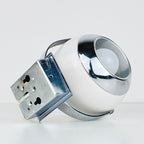 Mid-century white wall lamp Eyeball Italy 1960s Retro lighting Space Age Atomic