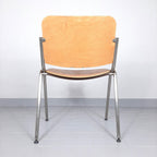 Retro desk chair from 80s Yugoslavia Stol Kamnik Plywood Metal Chrome Leg Retro office