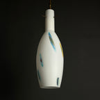 Multicolor opaline murano glass pendant lamp by Stilnovo, Italy 1950s, Mid-century modern