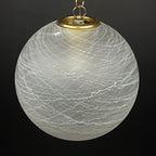 Vintage large swirl murano glass pendant lamp Italy 1970s Mid-century modern italian lighting