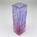 Vintage textured murano glass vase Tronchi, Italy 1970s