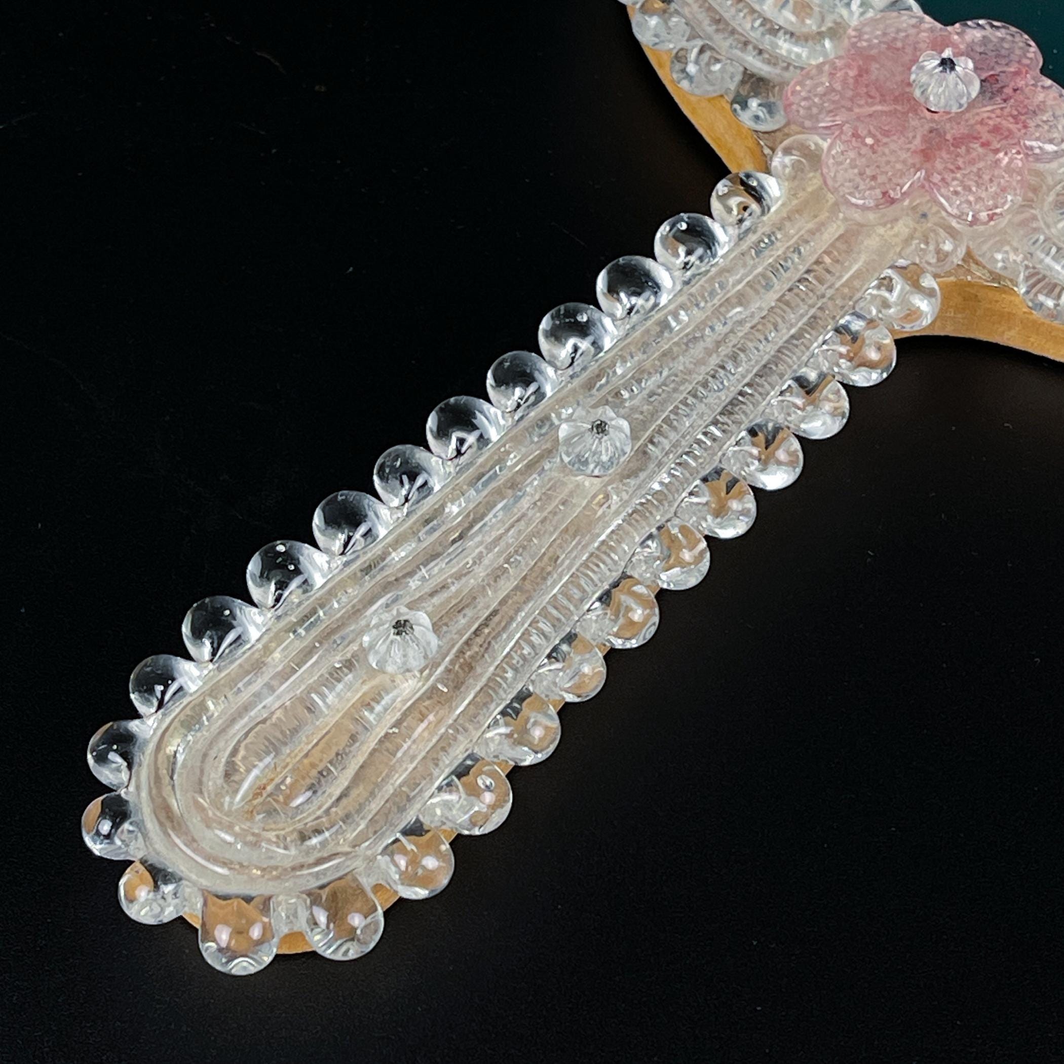 Original Murano glass mirror, Italy 1950s, Vintage home decor