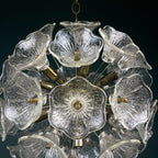Large Murano chandelier Flower Sputnik by Paolo Venini for VeArt, Italy, 1960s