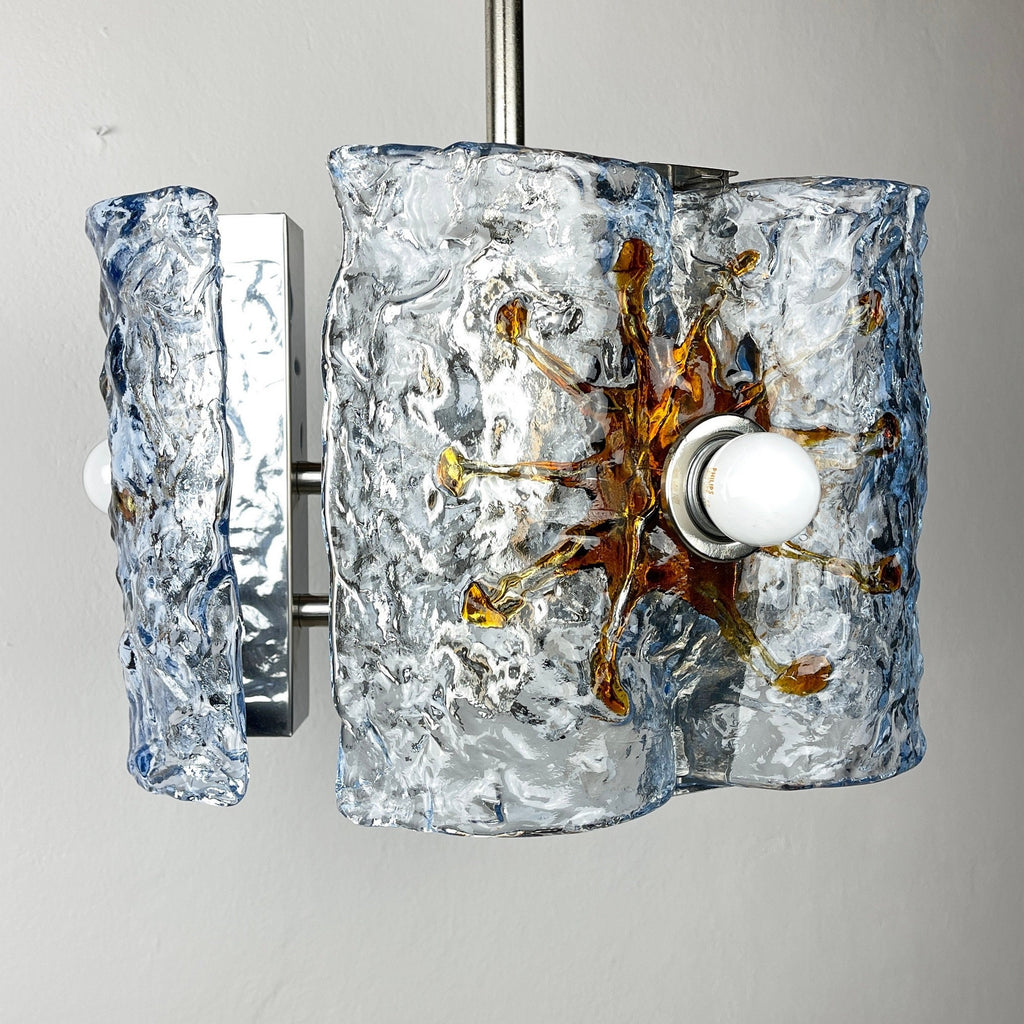 Mid-Century AV Mazzega Murano Glass Chandelier: Italian Space Age Lighting