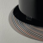 Vintage Murano black pendant lamp, Italy 1960s