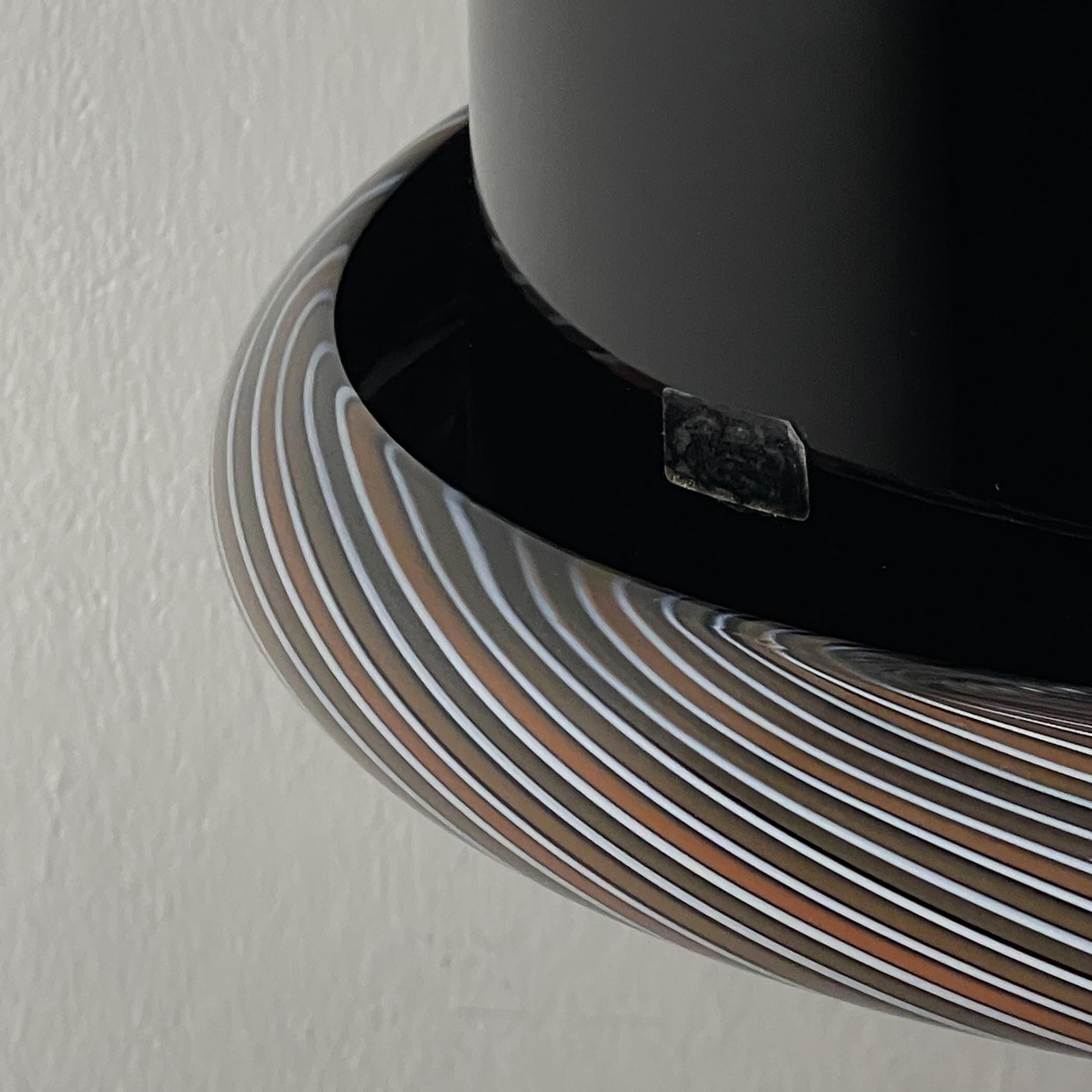 Vintage Murano black pendant lamp, Italy 1960s