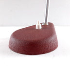 Vintage Burgundy Metal Desk Lamp: Italian Ministerial Lamp, 1950s