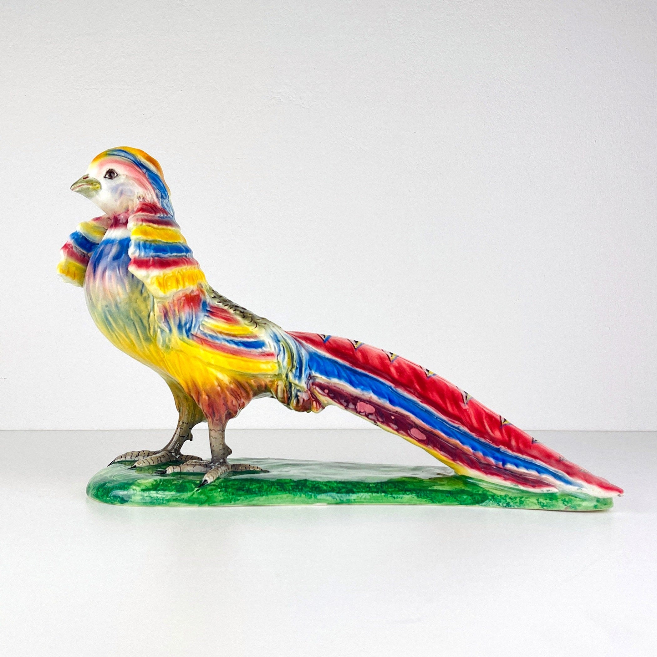 Vintage ceramic figure Pheasant Vintage Italy 1960's