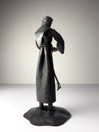 Vintage Brutalist sculpture "Monk With The Book" by Salvino Marsura, Italy 1970s