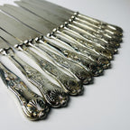 Vintage Silver Cutlery Set for 12 people, Italy, 1960s