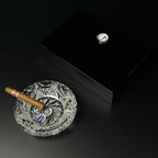 Retro Bohemian glass ashtray by Bohemia Crystal, Czech Republic, 1990s, Vintage home decor