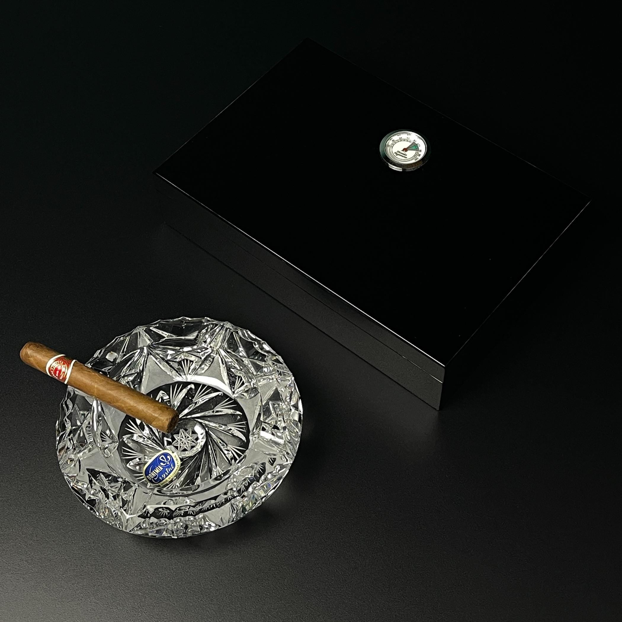 Retro Bohemian glass ashtray by Bohemia Crystal, Czech Republic, 1990s, Vintage home decor