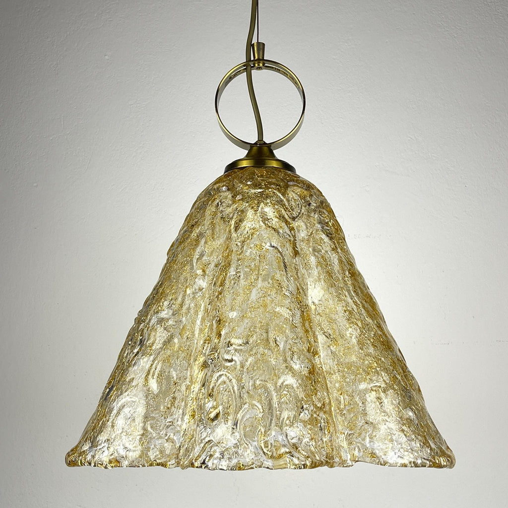 Vintage Murano pendant lamp by AV Mazzega, Italy 1970s