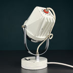 Mid-century white desk lamp, Italy 1960s, Retro lighting Space Age Atomic