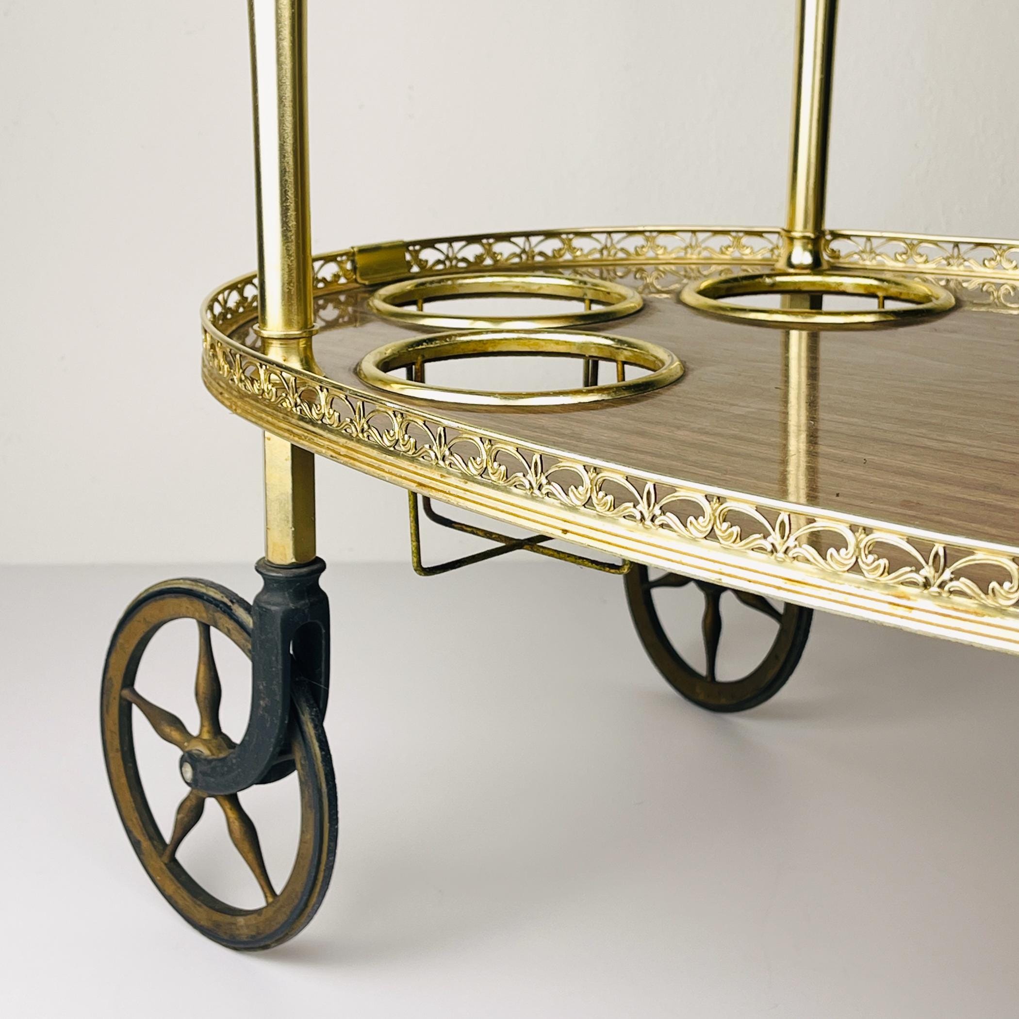 Vintage Bar Cart by MB, Italy 1960s, Mid-Century modern