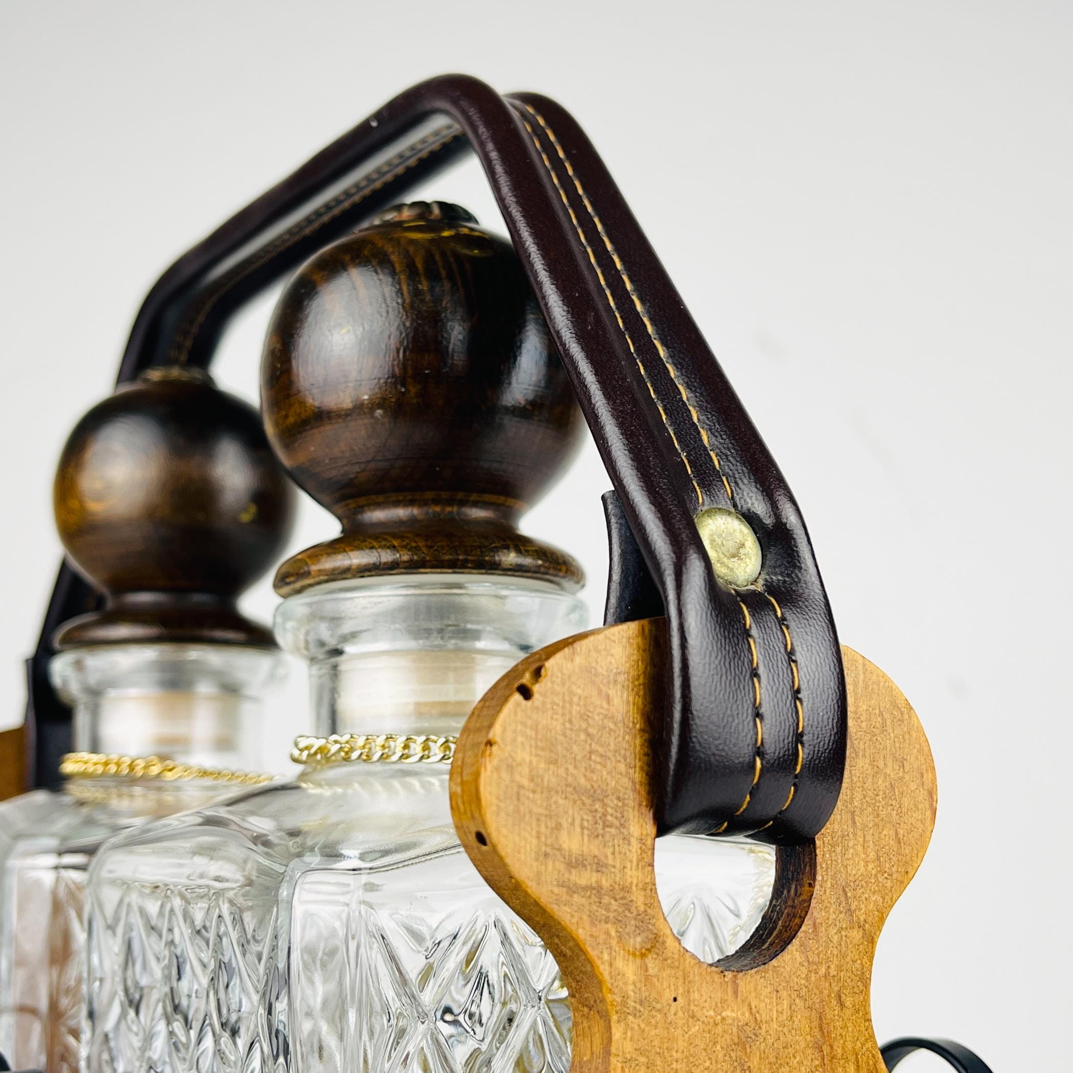 Vintage Tantalus Decanter Cognac and Whisky, Italy, 1960s, Vintage home decor
