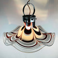 Original murano pendant lamp Flower by AV Mazzega Italy 1970s