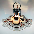 Original murano pendant lamp Flower by AV Mazzega Italy 1970s