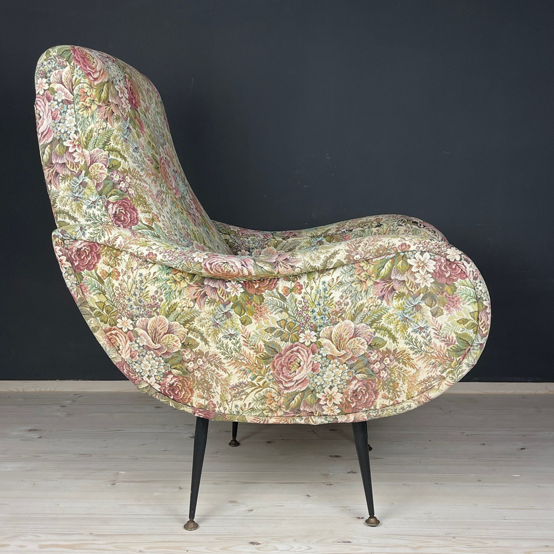 Mid-century modern armchair Lady by Marco Zanuso Italy 1960s Vintage italian modern lounge chair