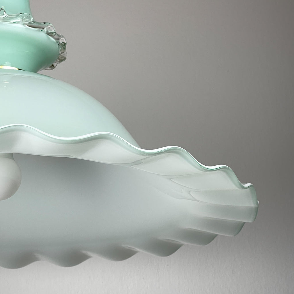 Vintage Murano glass pendant lamp by Venini, Italy 1970s, Mid-century Italian modern