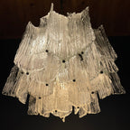 Mid-century murano glass chandelier Eliche by Venini Italy 1960s
