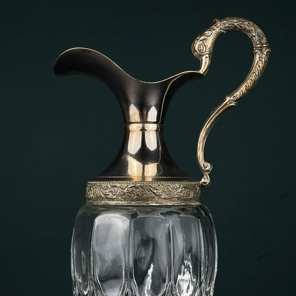 Vintage silver plated decanter Distillerie Buton Bologna, Italy, 1950s