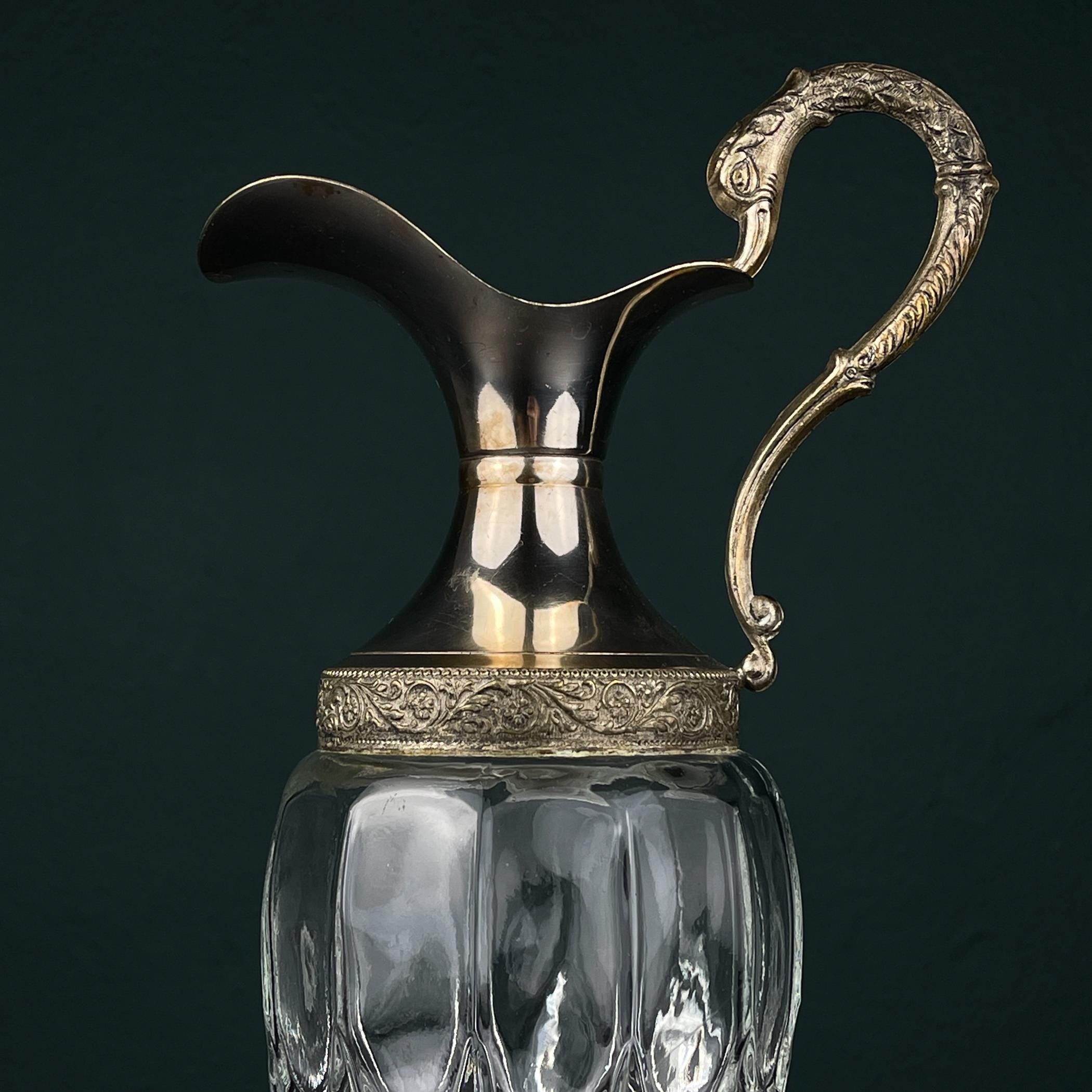 Vintage silver plated decanter Distillerie Buton Bologna, Italy, 1950s