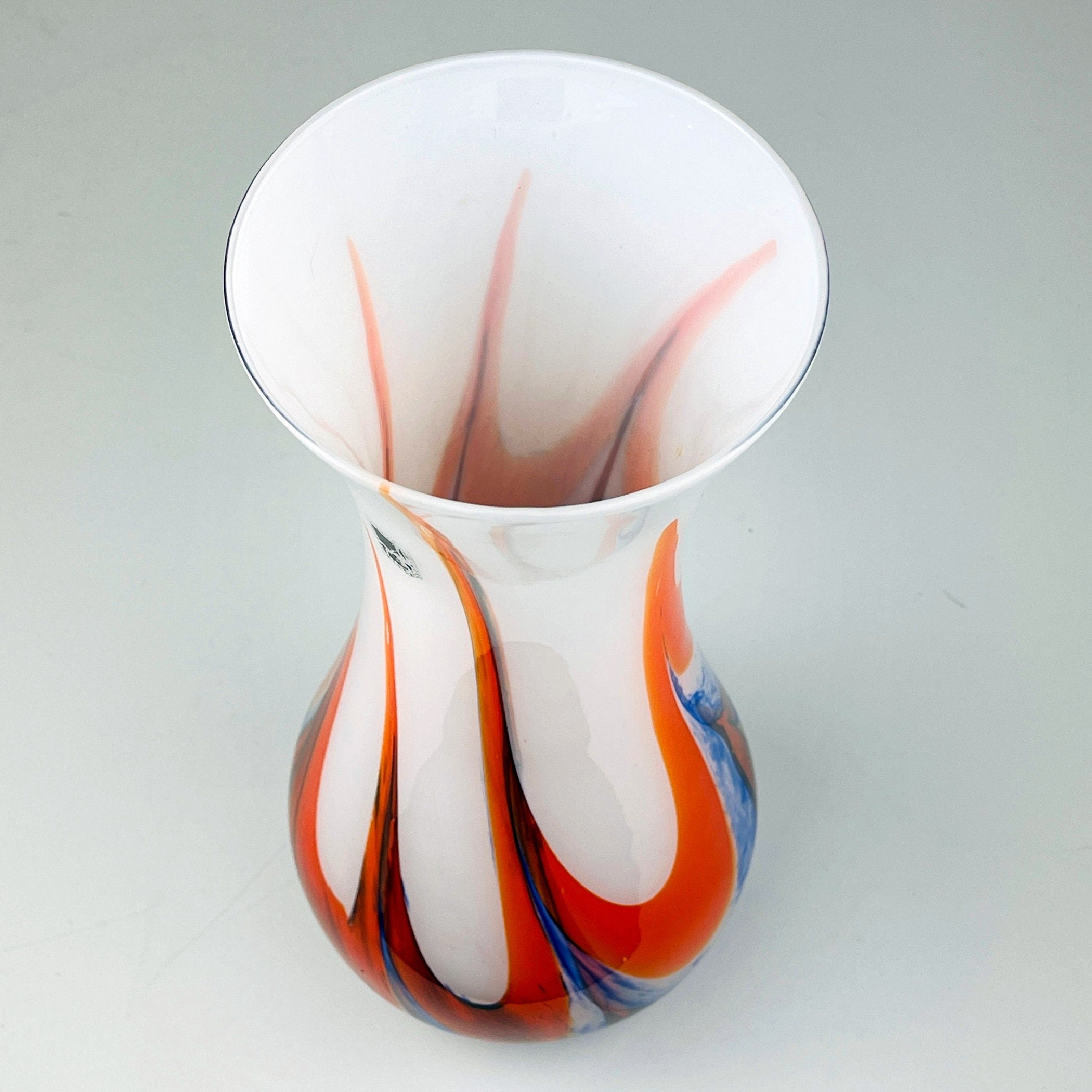Carlo Moretti Murano Glass Vase: Hand-Cut Italian Art, 1970s