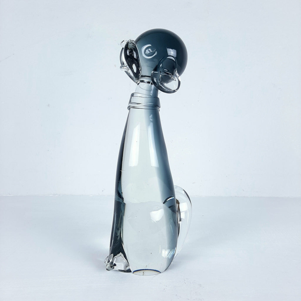 Vintage Murano Glass Dog Sculpture: Vetro Artistico Veneziano, 1960s