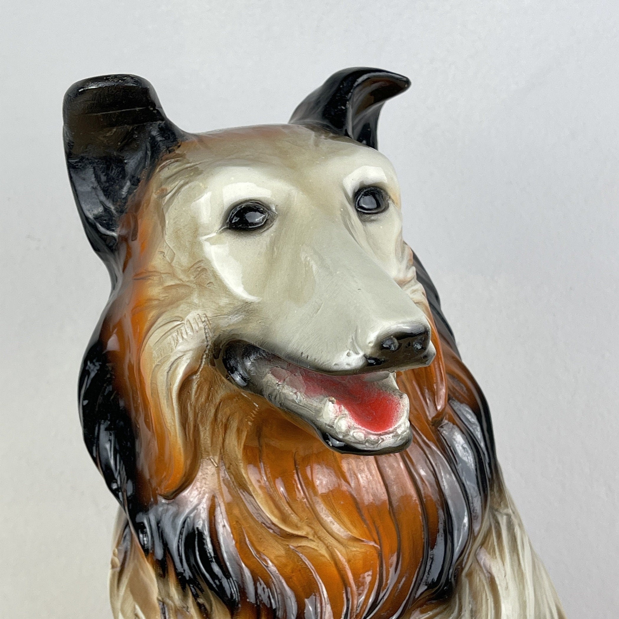 Vintage hand-painted sculpture Dog Italy 1960s Retro home decor mid-century italian decoration