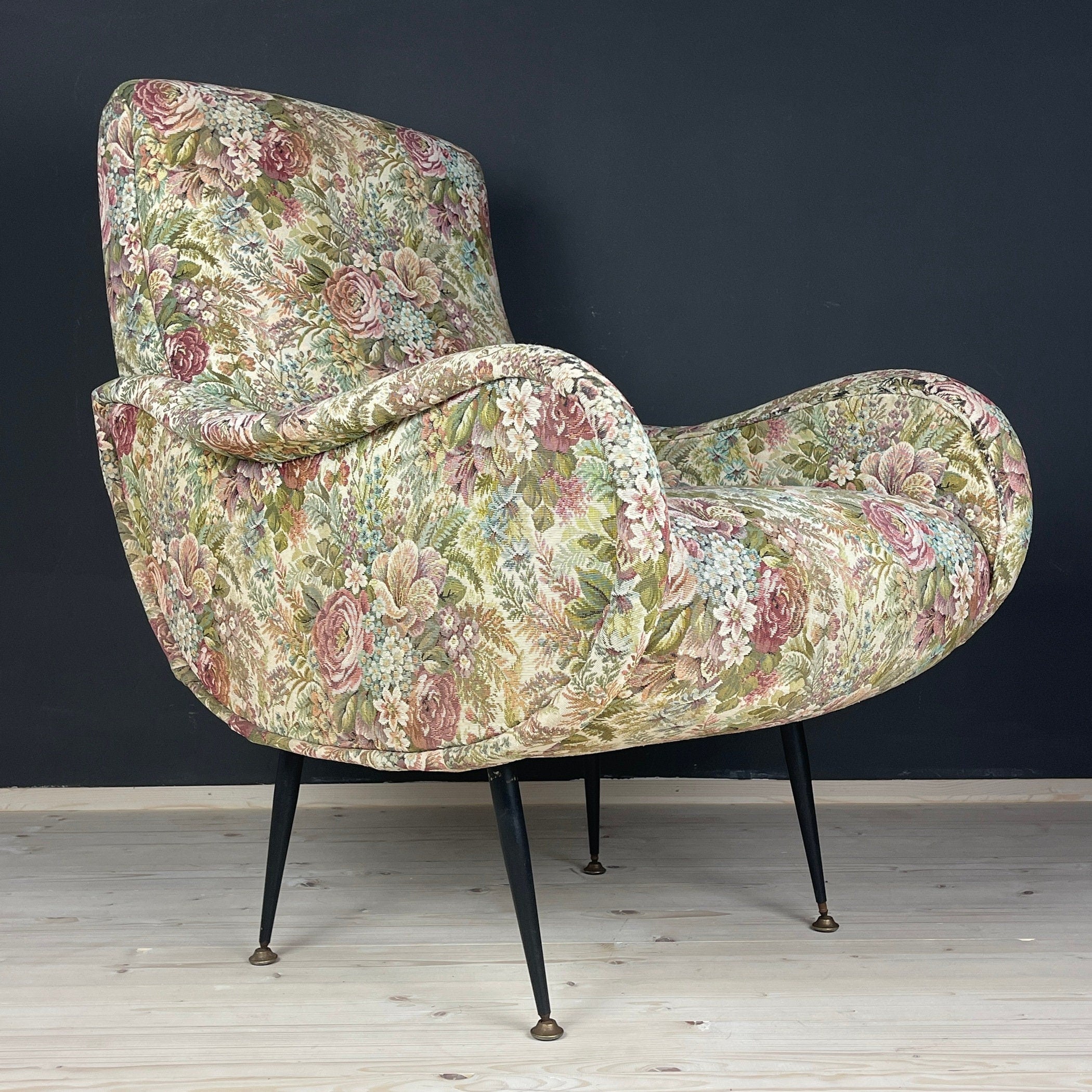 Mid-century modern armchair Lady by Marco Zanuso Italy 1960s Vintage italian modern lounge chair
