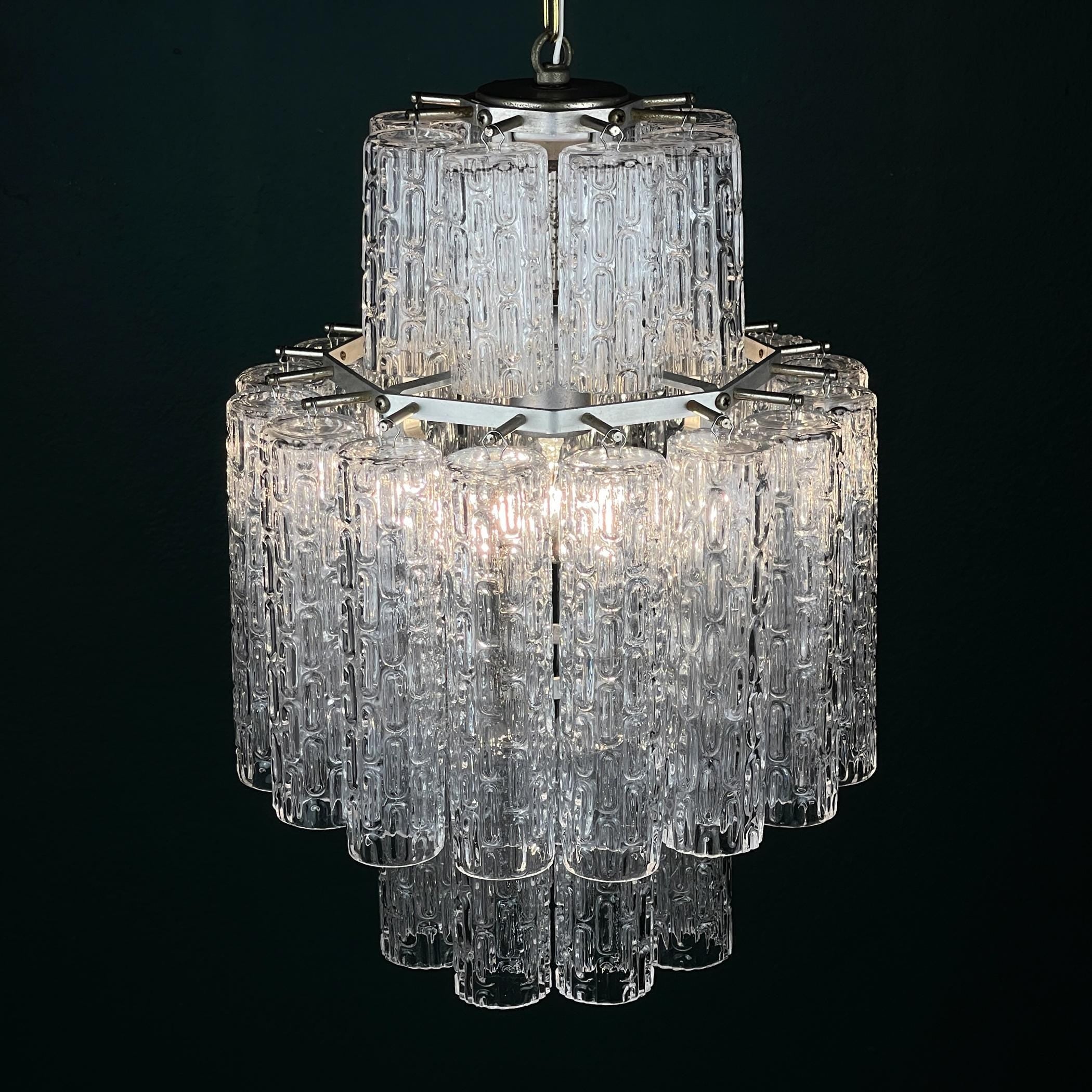 Classic Murano chandelier Tronchi by Venini, Italy 1960s