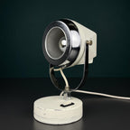 Mid-century white desk lamp, Italy 1960s, Retro lighting Space Age Atomic