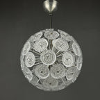 Vintage crystal chandelier Sputnik Dandelion Italy 1960s mid-century modern italian lighting