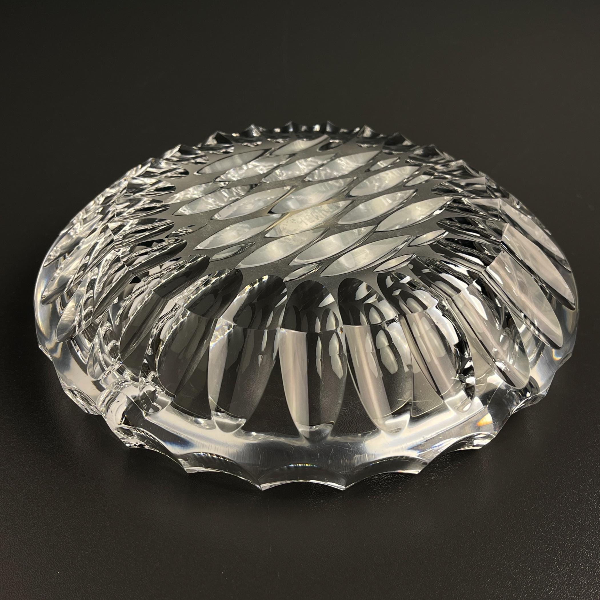 Vintage Bohemian glass ashtray by Bohemia Crystal, Czechoslovakia, 1970s