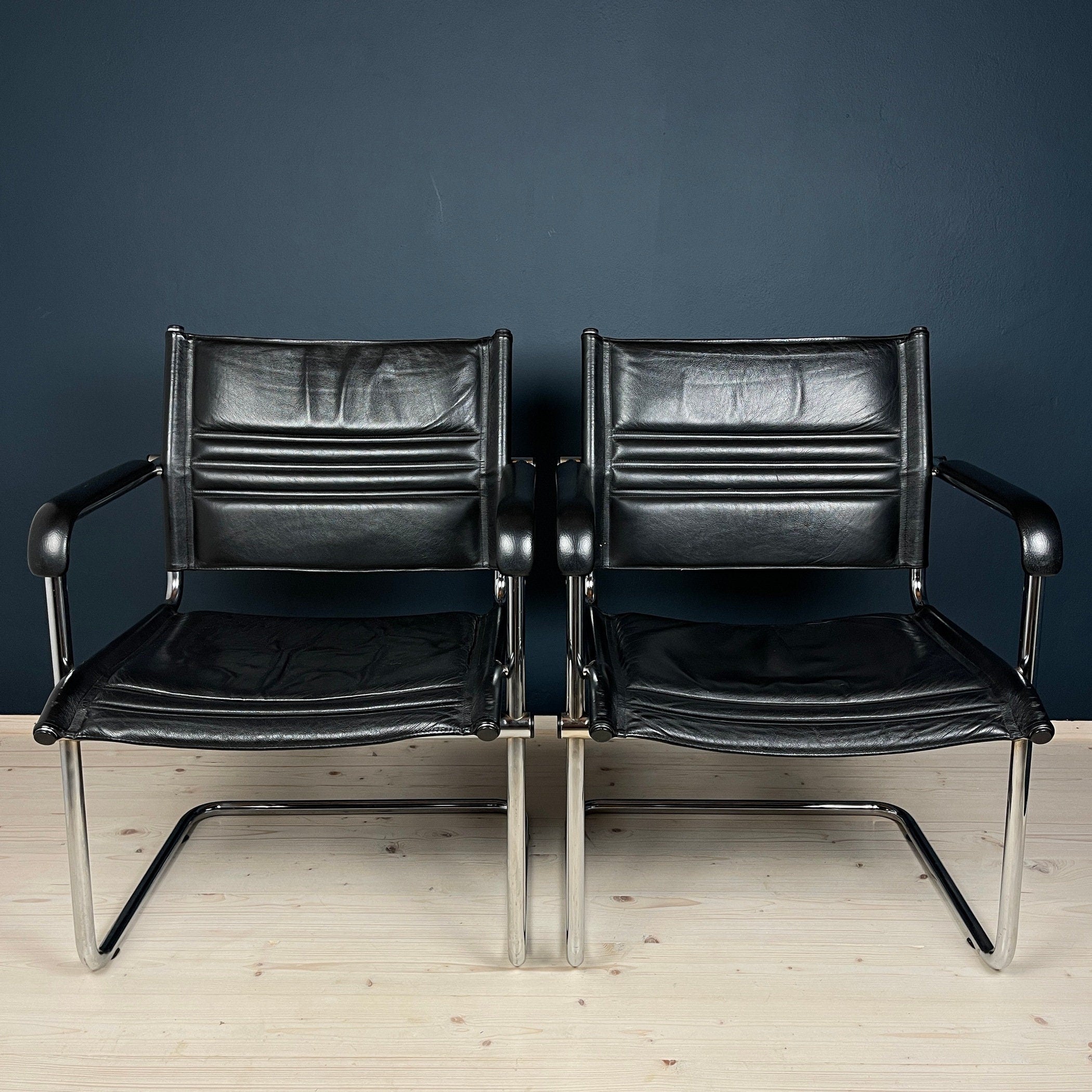 Mid-Century Bauhaus Cantilever Chair Set: Stol Kamnik, Mart Stam Design