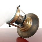 Vintage Small White Pendant Lamp, Italy 1940s