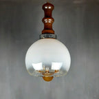 Large vintage murano glass pendant lamp by Mazzega Italy 1960s Mid-century lighting