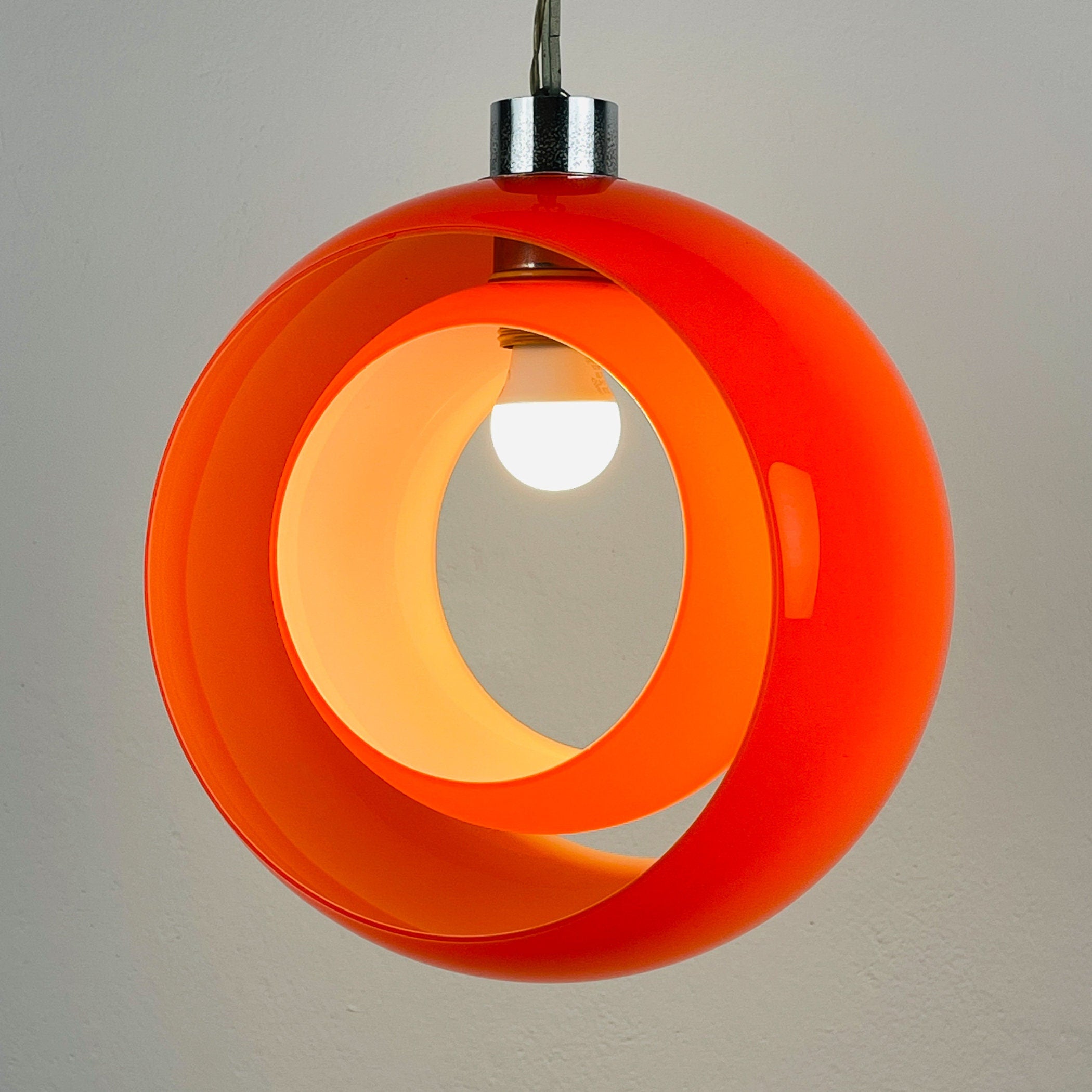 Carlo Nason murano pendant lamp Eclisse for AV Mazzega, Italy 1960s, Vintage home decor