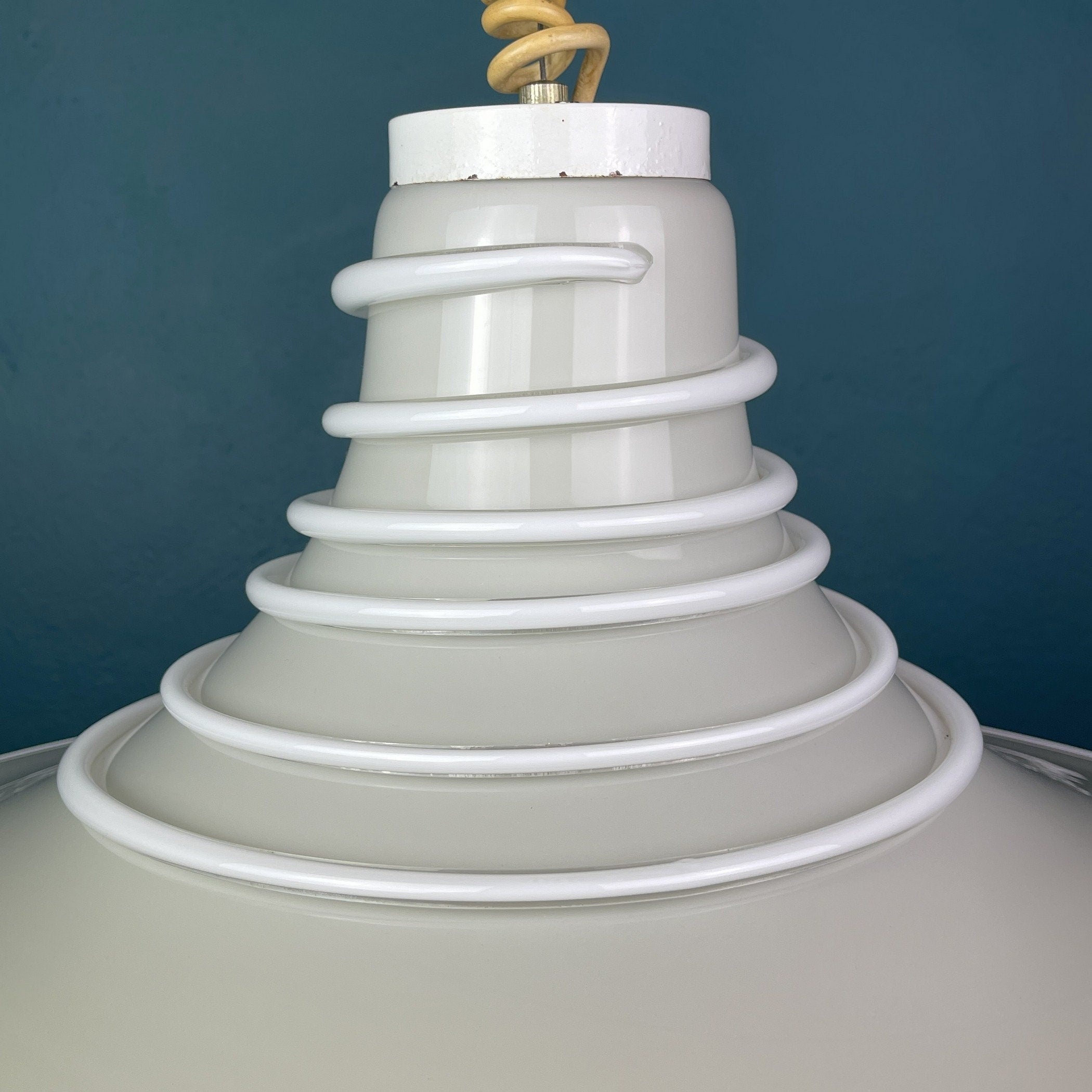 Mid-century murano pendant lamp Italy 1970s Space age Retro lighting