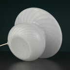Original vintage swirl murano glass table lamp Mushroom, Italy 1970s, White