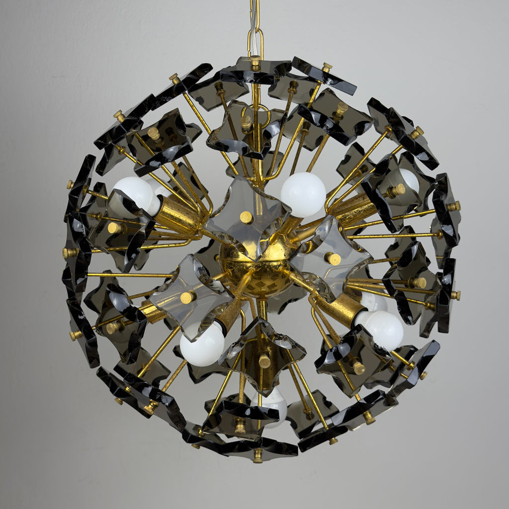 Mid-century Sputnik chandelier by Fontana Arte, Italy 1970s