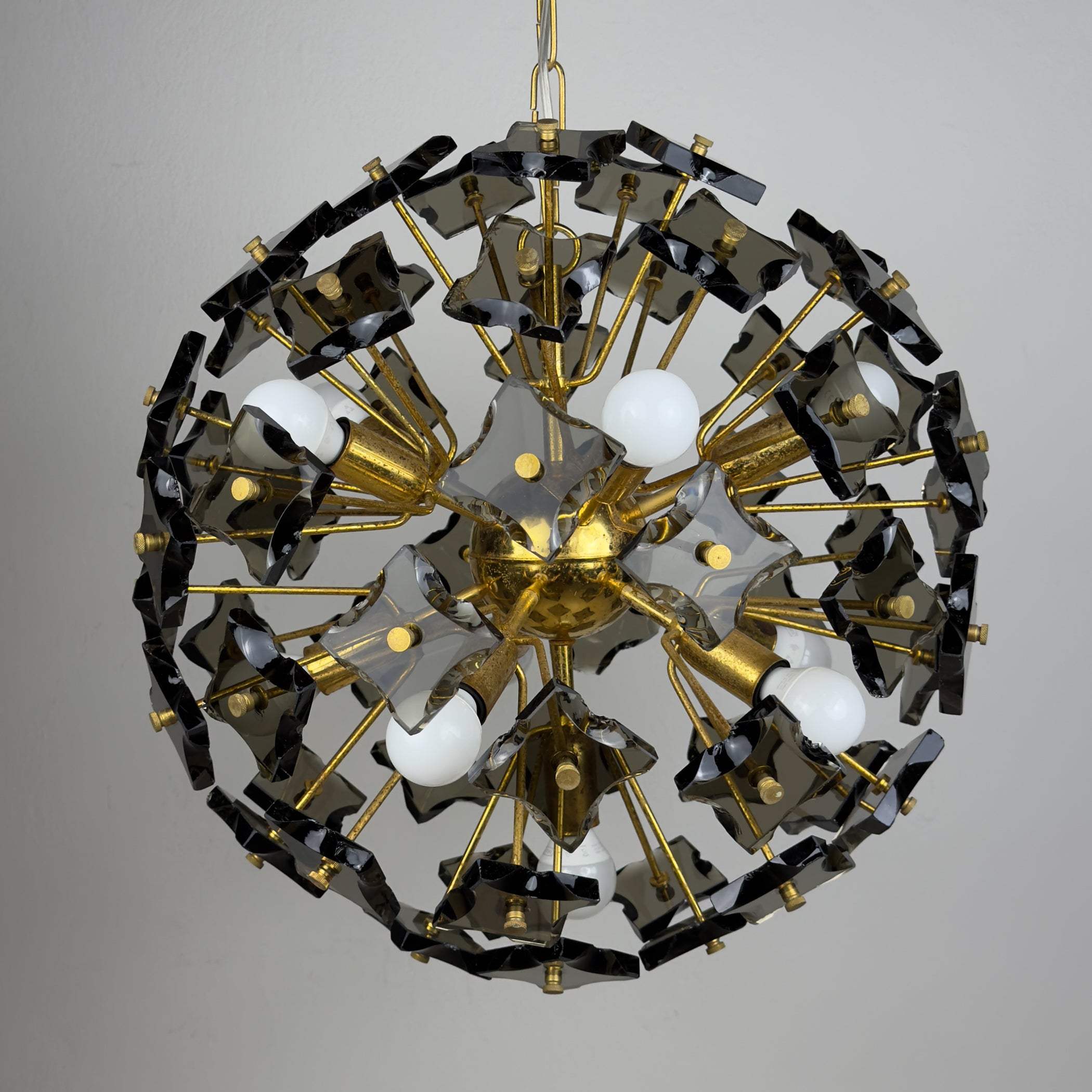 Mid-century Sputnik chandelier by Fontana Arte, Italy 1970s