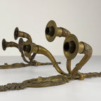 Antique Empire Bronze Wall Candle Sconces, Italy, Early 20th Century, Set of 2