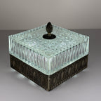 Vintage crystal ceiling lamp, Italy 1960s