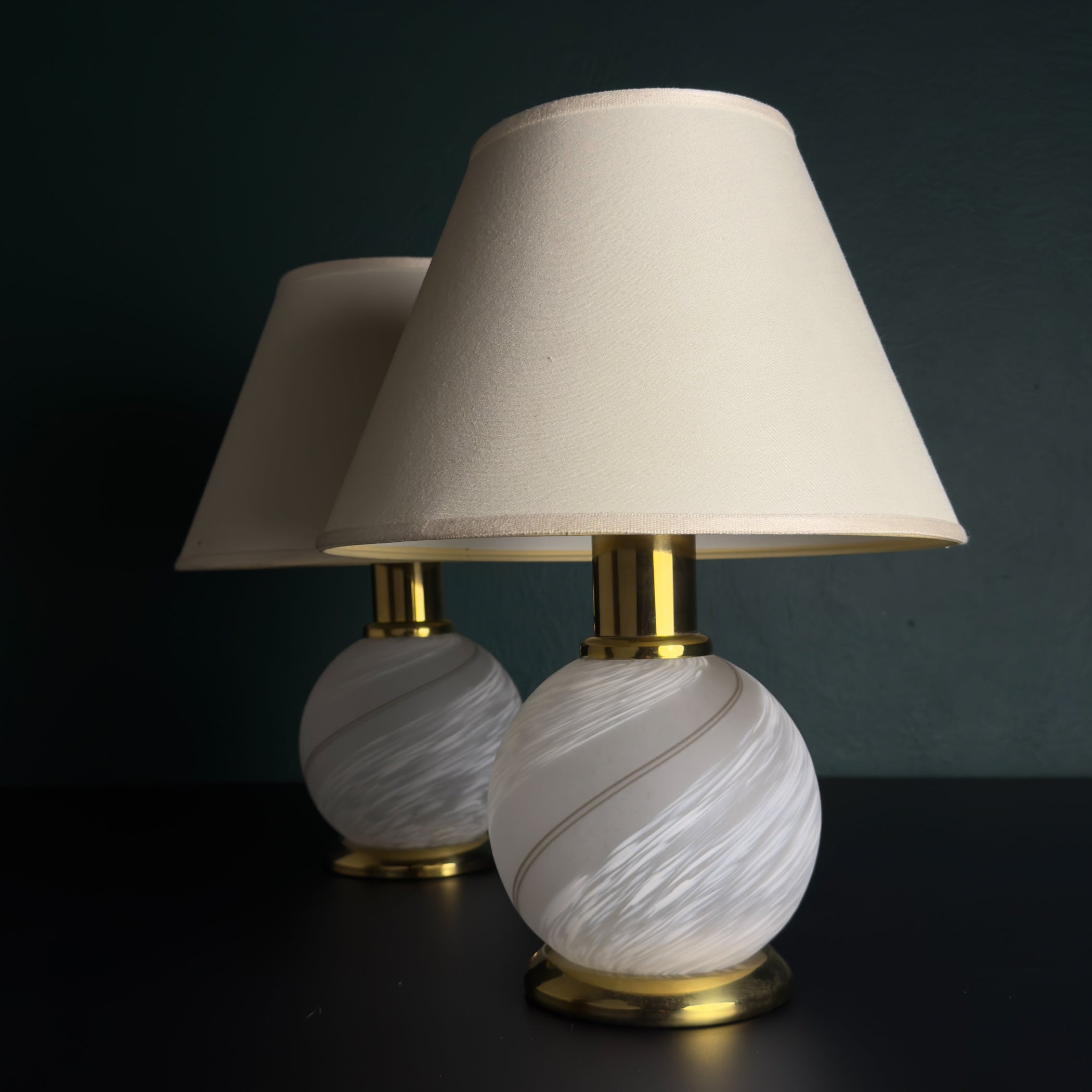 Vintage Murano Table Lamps, Italy 1970s, Set of 2