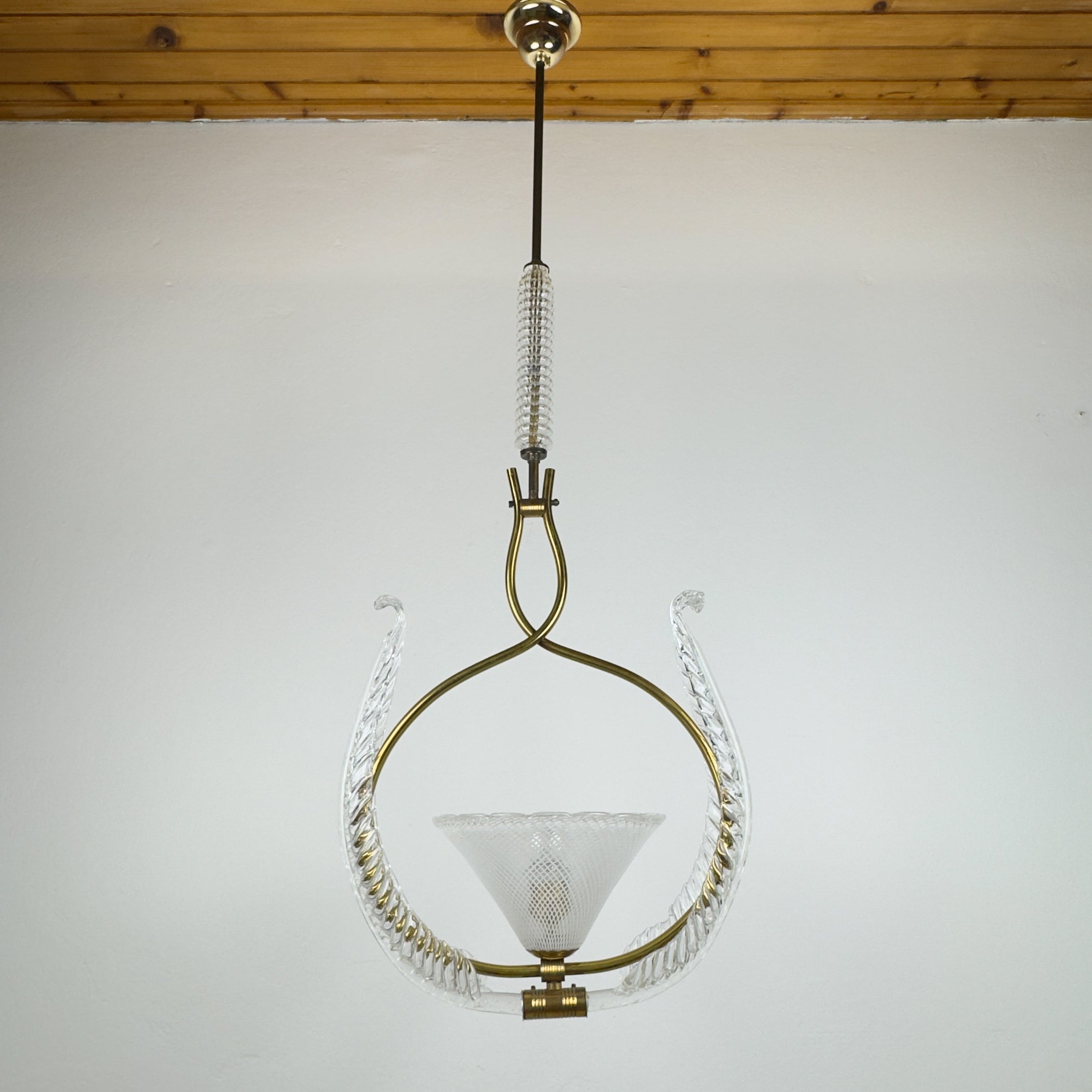 Vintage Murano chandelier by Barovier & Toso, Italy 1930s