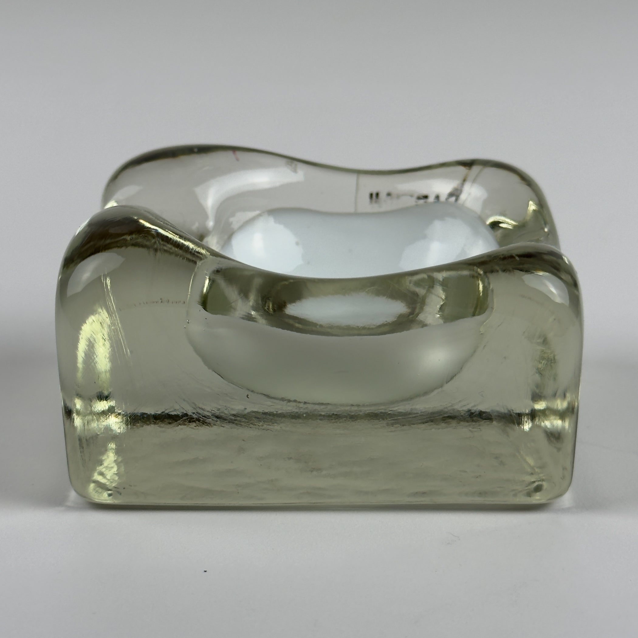 Vintage murano glass ashtray by Alfredo Barbini, Italy 1980s